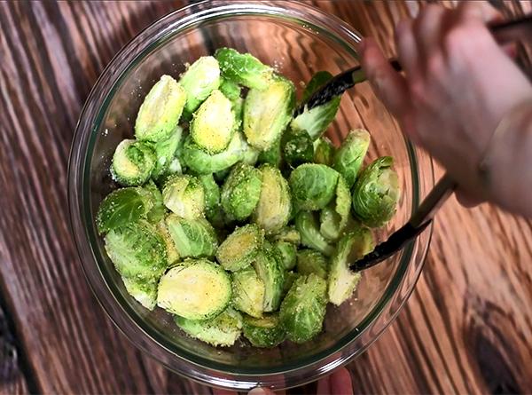 Garlic Parmesan Brussels Sprouts - Step 2